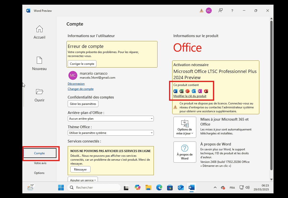 Illustration activation Office 2024